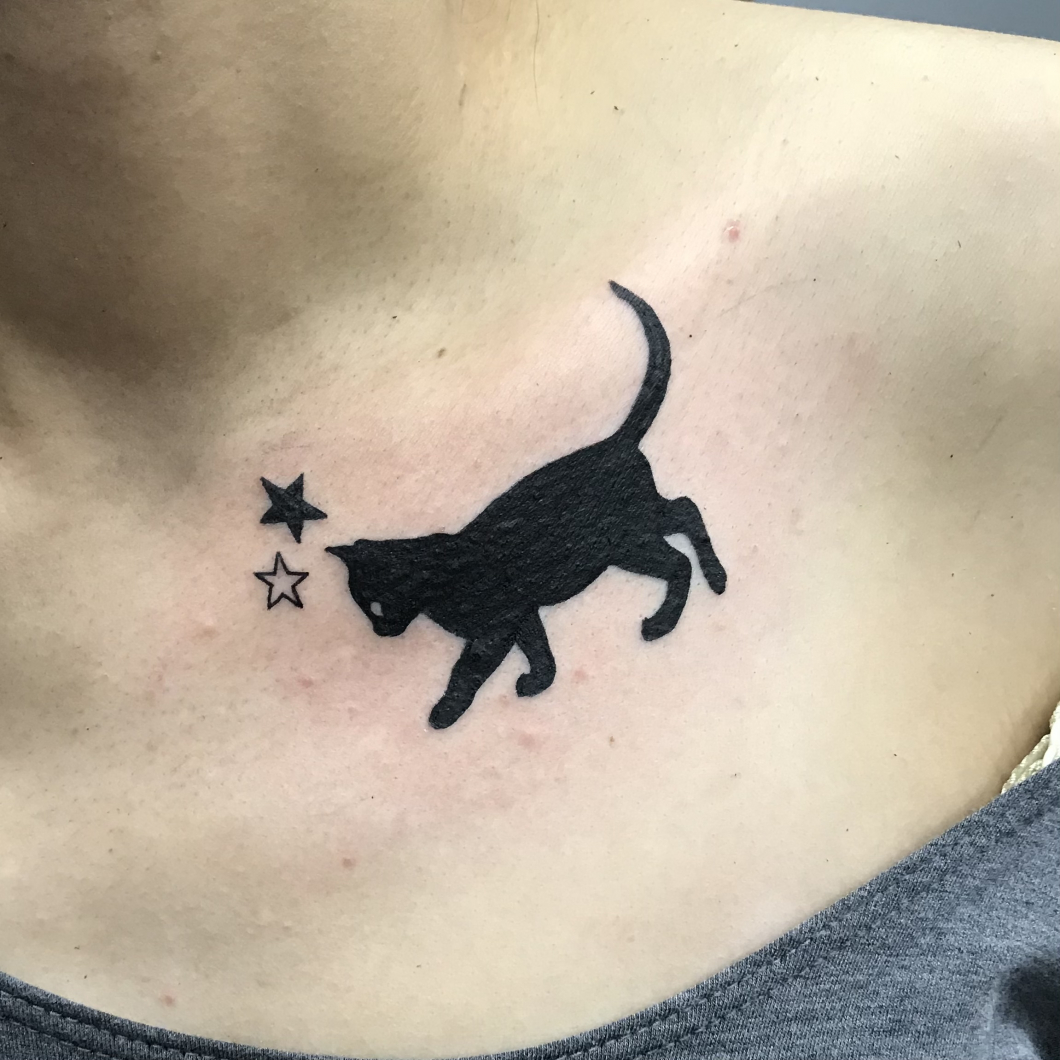 猫と星 タトゥー