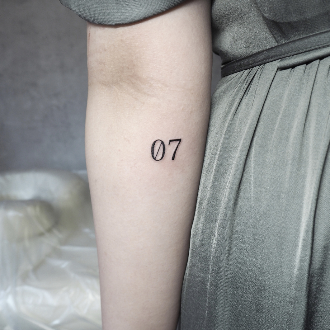 数字　-numerical tattoo- タトゥー