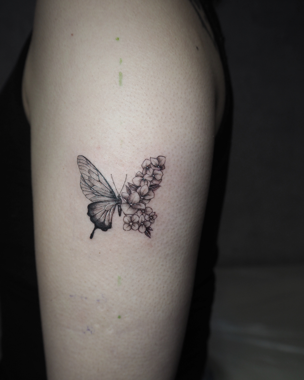 蝶×紫陽花　-butterfly×hydrangea- タトゥー
