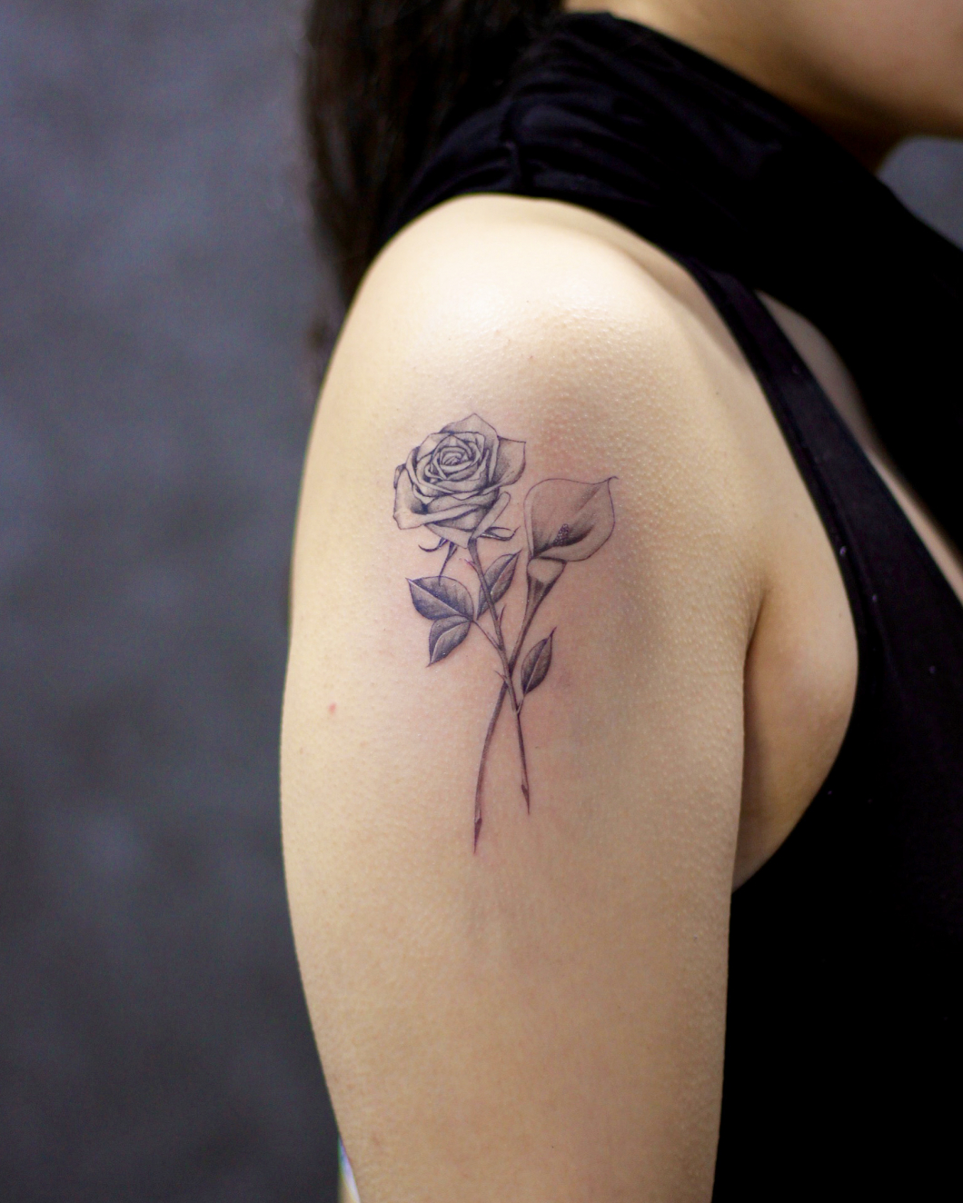 薔薇とカラー　−Rose & Calla  lily tattoo−