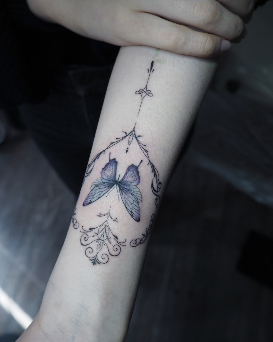 蝶々&ファインライン　−Butterfly & Fine line tattoo−