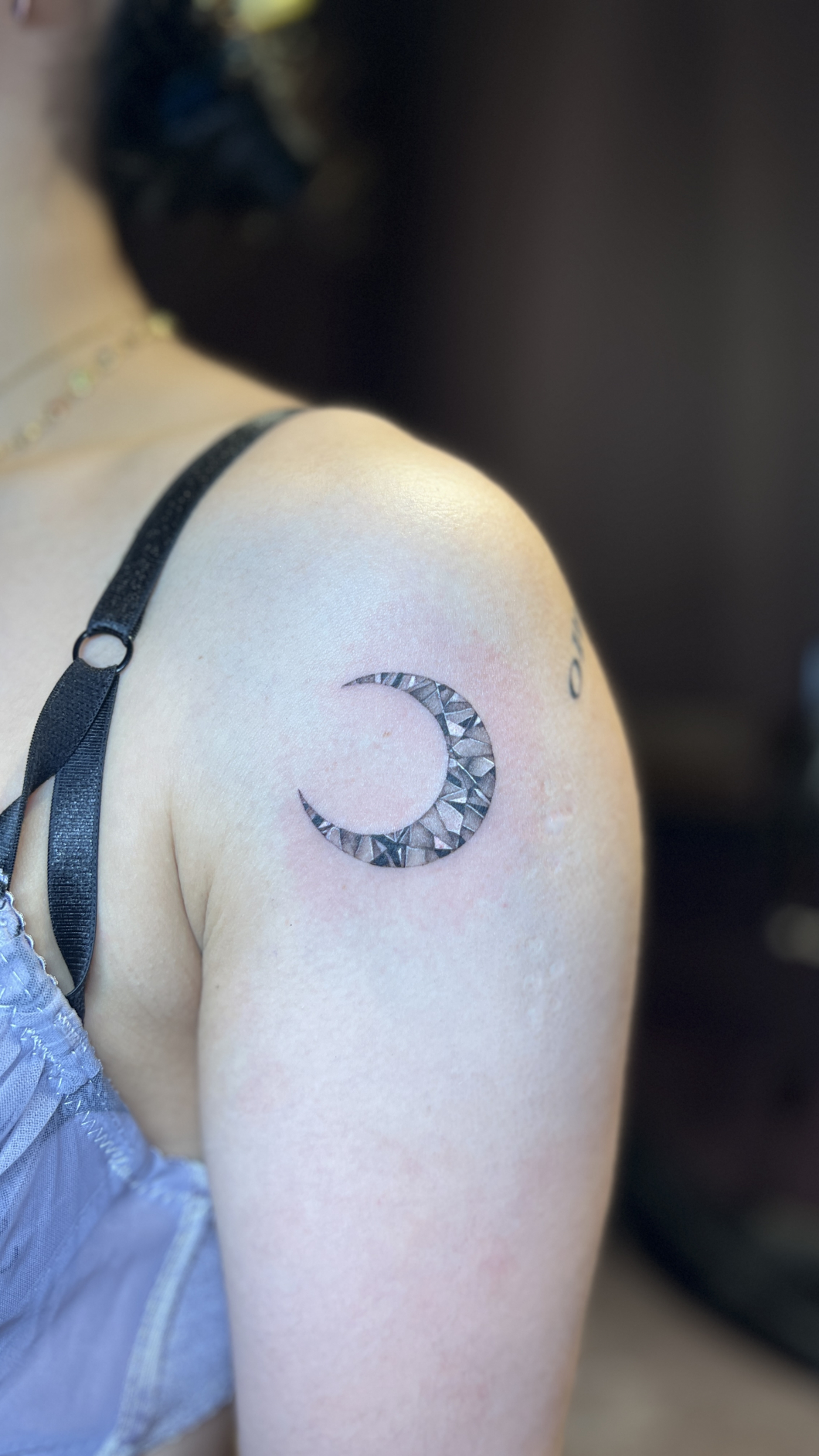 diamond×moon tattoo