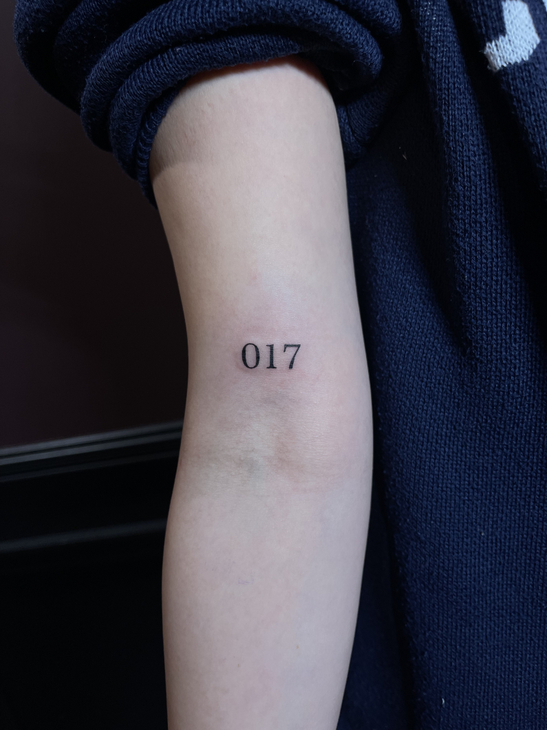 Numbering tattoo