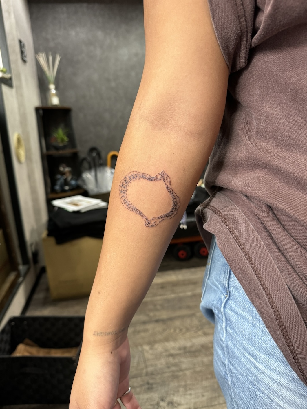- Shark Bite Skeleton Tattoo -