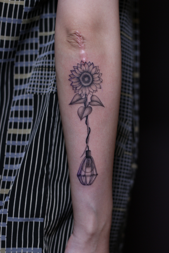 ひまわり×ランプ