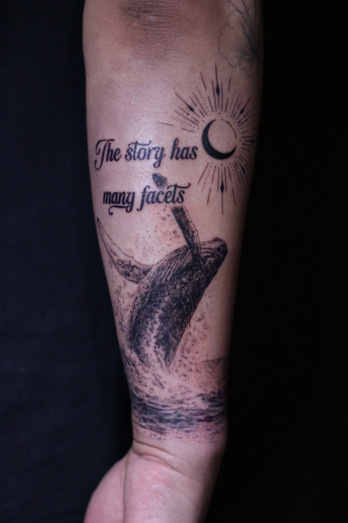 クジラ×レタリング