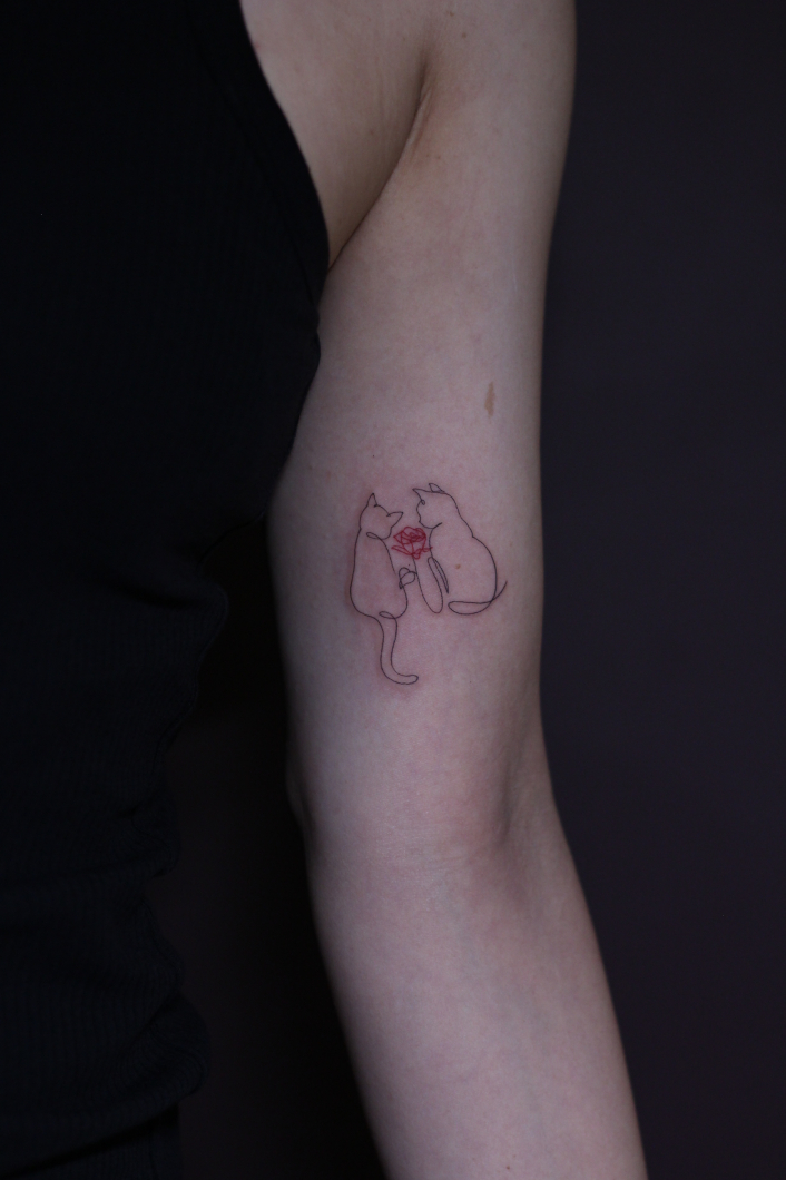 猫×ハート